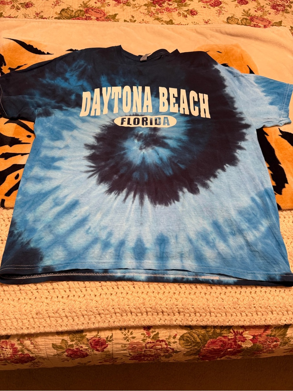 Daytona Beach Florida Tie-Dye Tee in Blue